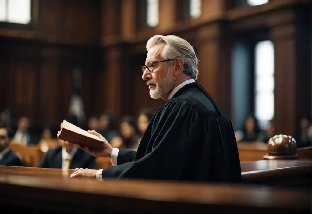 What is a Civil Lawyer: Representation in Civil Cases 2024 2 Lawyer in his robe with a red book in his hand
