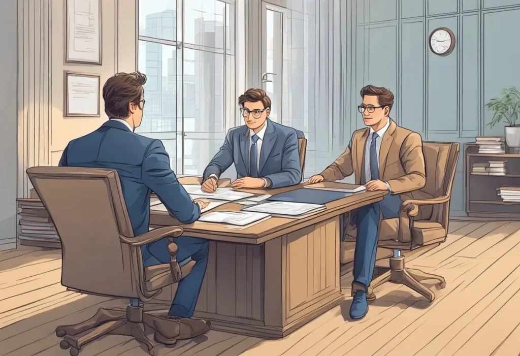 Medicaid Lawyer: Guidance on Navigating Benefits 2024 3 lawyer in office with clients