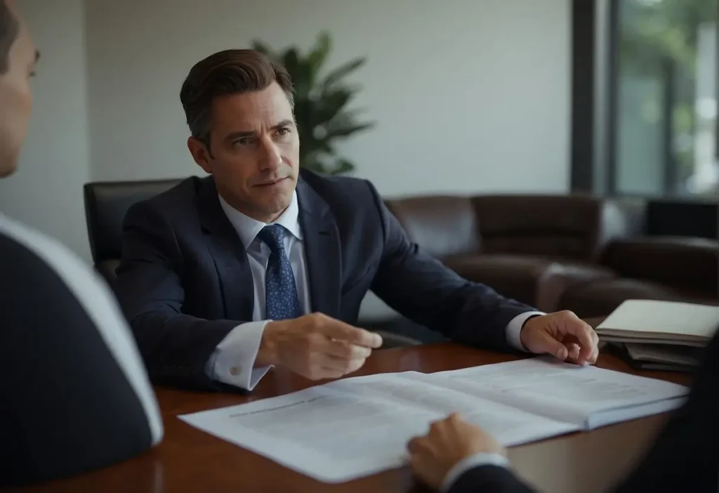 Car Accident Lawyer: Your Ally in Auto Injury Claims 2024 4 lawyer talking to a client in a car accident case