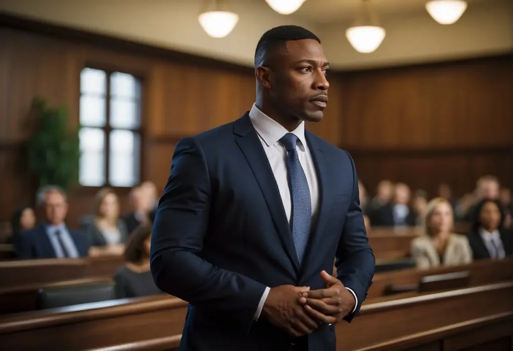 Sexual Assault Lawyer: Compassionate Legal Support 2024 2 A sexual assault lawyer stands confidently in a courtroom, addressing the jury with determination and empathy. The lawyer's presence exudes strength and support for their client