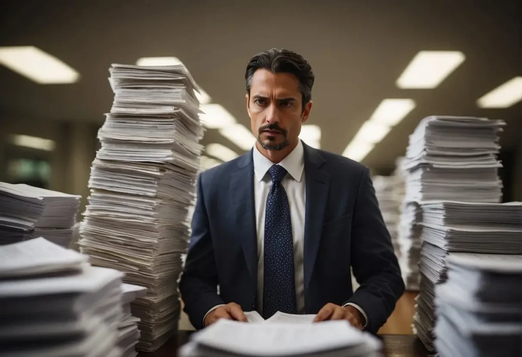 Law School Newbie Guide: Navigating Your First Year in 2024 4 lawyer between much papers for different cases