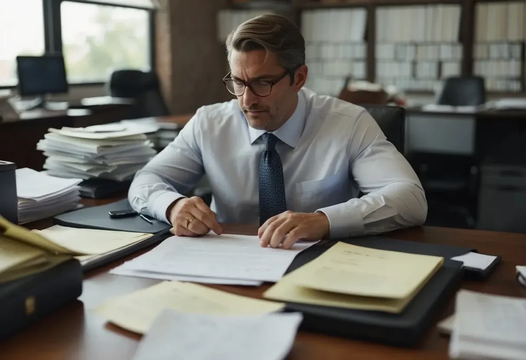 Media Lawyer: Navigating Landscapes in Digital Age 2024 3 a lawyer reviews media files and contracts for social media client