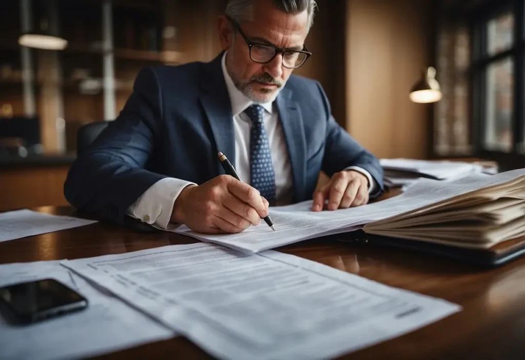 Construction Defect Lawyer: Navigating Claims with Ease 2024 3 lawyer working on construction defect case for client