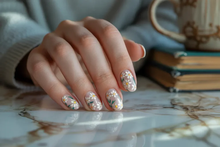 20+ Floral Office Nails Perfect for a Fresh Summer Look 43 floral office nails